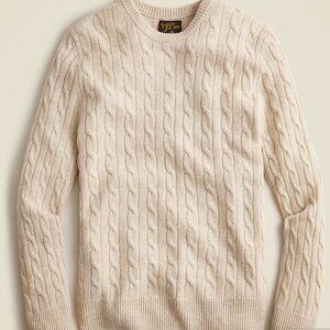 Men's J Crew Cable Knit Crew Neck Sweater